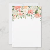 Einladung zur Hochzeit in Pfirsiche Pink und Weiß (Rückseite)