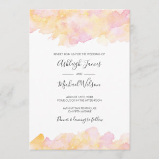 Einladung zur Hochzeit in Pink & Peach