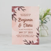 Einladung zur Hochzeit in Rosa (Stehend vorne)