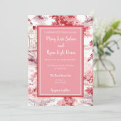 Einladung zur Hochzeit in Rosa (Stehend Vorderseite)