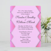 Einladung zur Hochzeit in Rosa (Stehend Vorderseite)