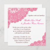 Einladung zur Hochzeit in Rosa (Vorne/Hinten)