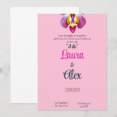 Einladung zur Hochzeit in Rosa (Vorne/Hinten)