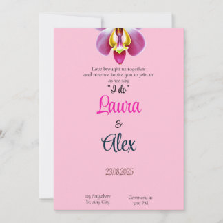 Einladung zur Hochzeit in Rosa