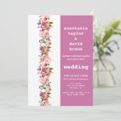 Einladung zur Hochzeit in Rosa (Stehend Vorderseite)