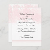 Einladung zur Hochzeit in Rosa (Vorne/Hinten)