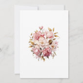 Einladung zur Hochzeit in Rosa und Gold (Rückseite)