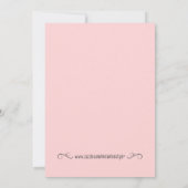 Einladung zur Hochzeit in Rosa und Gold (Rückseite)