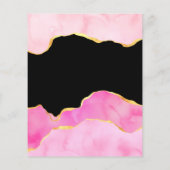 Einladung zur Hochzeit in Rosa und Gold Flyer (Hinten)