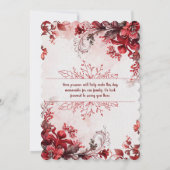 Einladung zur Hochzeit in Rosa und Rot-Flora (Rückseite)