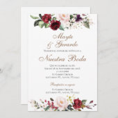 Einladung zur Hochzeit in Rot (Vorne/Hinten)