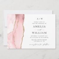 Einladung zur Hochzeit in Rot und Gold