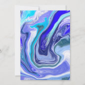 Einladung zur Hochzeit in Rot und Lila Fluid Art (Rückseite)