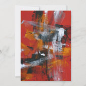 Einladung zur Hochzeit in Rot und Schwarz (Rückseite)