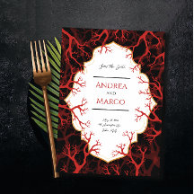 Einladung zur Hochzeit in Rot und Schwarz-Gotik