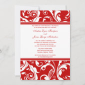 Einladung zur Hochzeit in Rot und Weiß (Vorderseite)