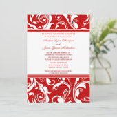 Einladung zur Hochzeit in Rot und Weiß (Stehend Vorderseite)