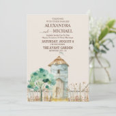 Einladung zur Hochzeit in rustikalem Landgut (Stehend Vorderseite)