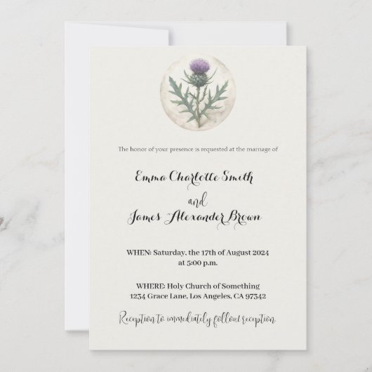 Einladung zur Hochzeit in Schottland, keltische Ei (Vorderseite)