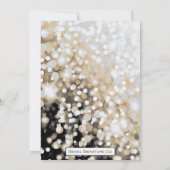 Einladung zur Hochzeit in Schwarz und Gold (Rückseite)