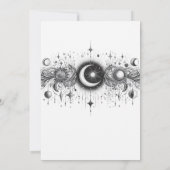 Einladung zur Hochzeit in Schwarz-Weiß (Rückseite)