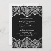 Einladung zur Hochzeit in Schwarz-Weiß-Marokko (Vorderseite)