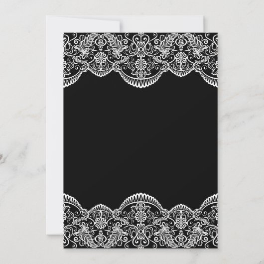 Einladung zur Hochzeit in Schwarz-Weiß-Marokko (Rückseite)