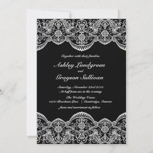 Einladung zur Hochzeit in Schwarz-Weiß-Marokko
