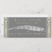 Einladung zur Hochzeit in Silvery Gray und Tile-Sc (Vorderseite)