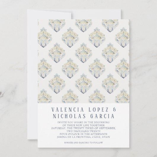 Einladung zur Hochzeit in Spanisch (Vorderseite)