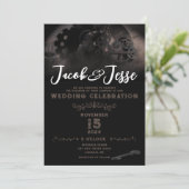 Einladung zur Hochzeit in Steampunk - Flachkarte (Stehend Vorderseite)