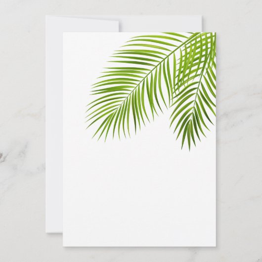 Einladung zur Hochzeit in Tropical Palm (Rückseite)