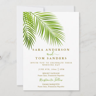 Einladung zur Hochzeit in Tropical Palm
