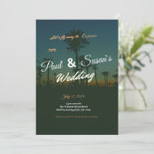 Einladung zur Hochzeit in Tropical Palm (Stehend Vorderseite)
