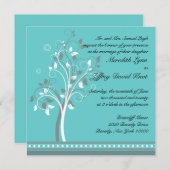 Einladung zur Hochzeit in Türkis (Vorne/Hinten)