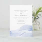 Einladung zur Hochzeit in Urlaubsort - Meereswelle (Stehend Vorderseite)