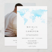 Einladung zur Hochzeit in Urlaubsort mit der Weltk (Vorne/Hinten)