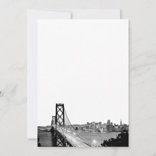 Einladung zur Hochzeit in Urlaubsort San Francisco (Rückseite)