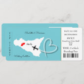 Einladung zur Hochzeit in Urlaubsort Sizilien (Vorne/Hinten)