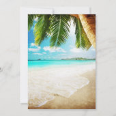 Einladung zur Hochzeit in Urlaubsort Tropical Beac (Rückseite)