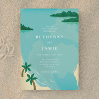 Einladung zur Hochzeit in Urlaubsort Tropical Beac