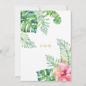 Einladung zur Hochzeit in Urlaubsort Tropical Beac (Rückseite)