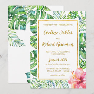 Einladung zur Hochzeit in Urlaubsort Tropical Beac