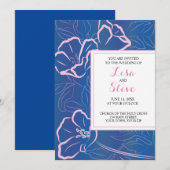 Einladung zur Hochzeit in Urlaubsort Tropical Them (Vorne/Hinten)