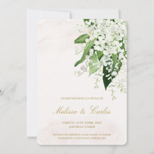 Einladung zur Hochzeit in Weiß