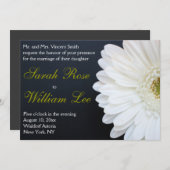 Einladung zur Hochzeit in Weiß, Schwarz und Gold (Vorne/Hinten)