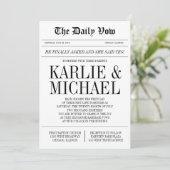 Einladung zur Hochzeit in Zeitungen (Stehend Vorderseite)