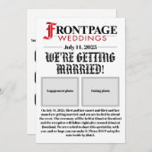 Einladung zur Hochzeit in Zeitungen (Vorne/Hinten)