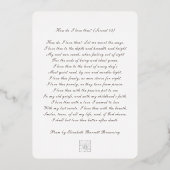 Einladung zur Hochzeit - Jugendstil & Gedicht 12 (Rückseite)