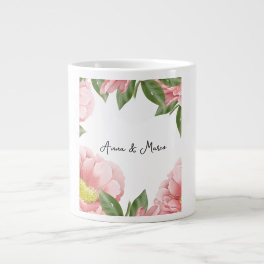 Einladung zur Hochzeit Jumbo-Tasse (Vorderseite)